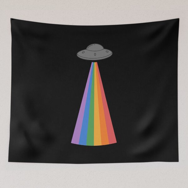 Item preview, Rainbow Ufo Spaceship designed and sold by SkyAfterDusk.