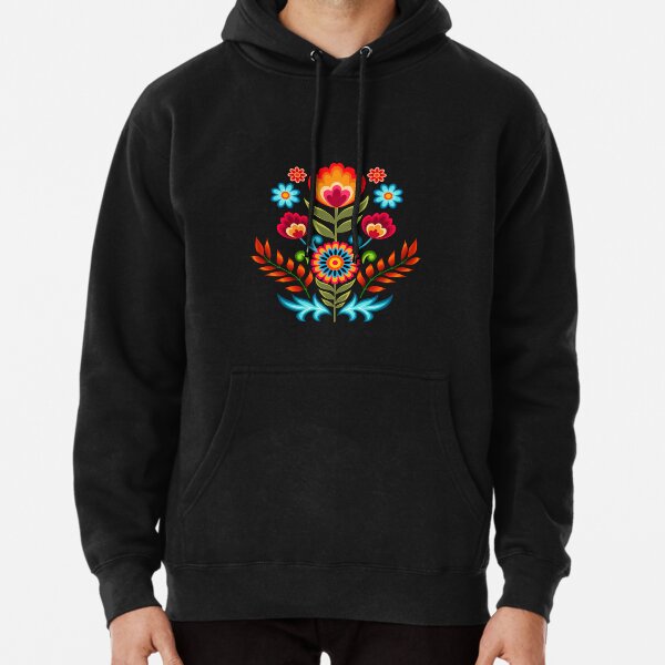 Flowers Embroidery Sweatshirts & Hoodies for Sale