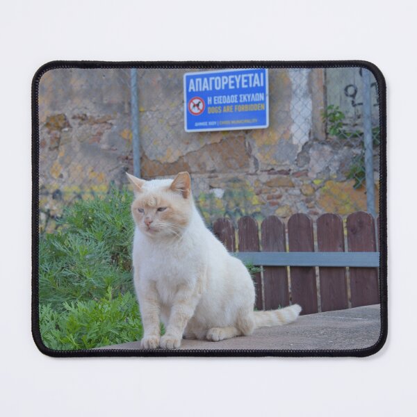 Item preview, Greek Cat with Dogs forbidden sign designed and sold by Random Railways.