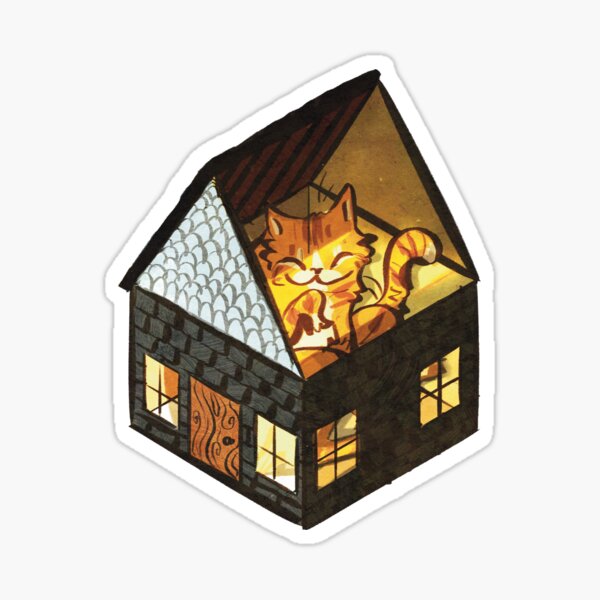 Home is where the cat is! Sticker