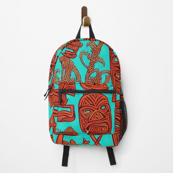 Item preview, Totem Pattern Painting. Tropical Hawaiian Theme Throw Pillow designed and sold by Sowari-Pillows.