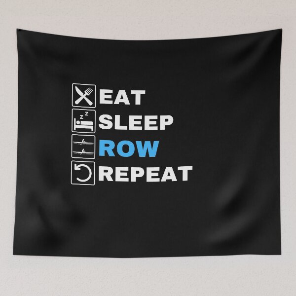 Item preview, Eat Sleep Row Repeat, Blue, Erg Rowing Crew, Rowing Oar, Row Crew designed and sold by Cryptohaven.