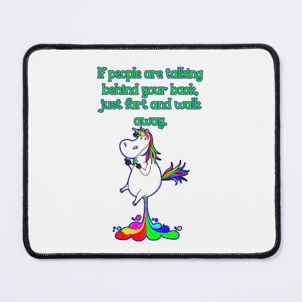 Item preview, If people are talking behind your back just fart and walk away. Funny Unicorn Passing Rainbow Gas designed and sold by JoyOfHopeStore.