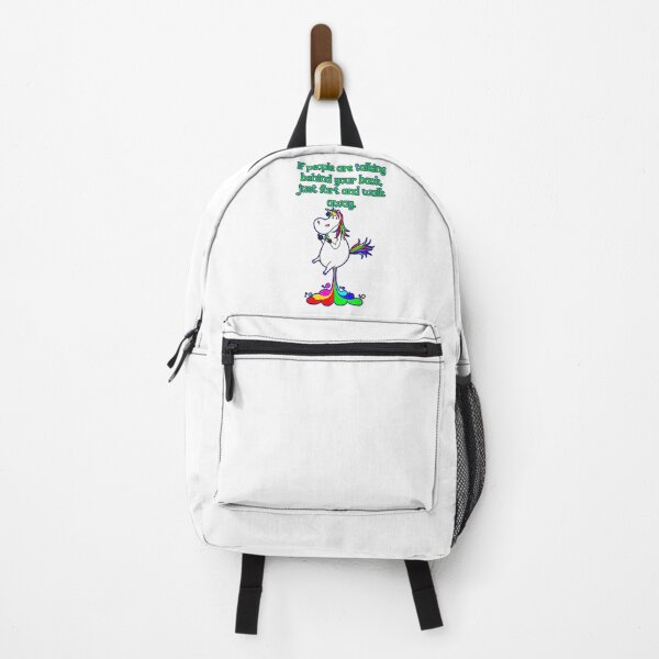 Item preview, If people are talking behind your back just fart and walk away. Funny Unicorn Passing Rainbow Gas designed and sold by JoyOfHopeStore.
