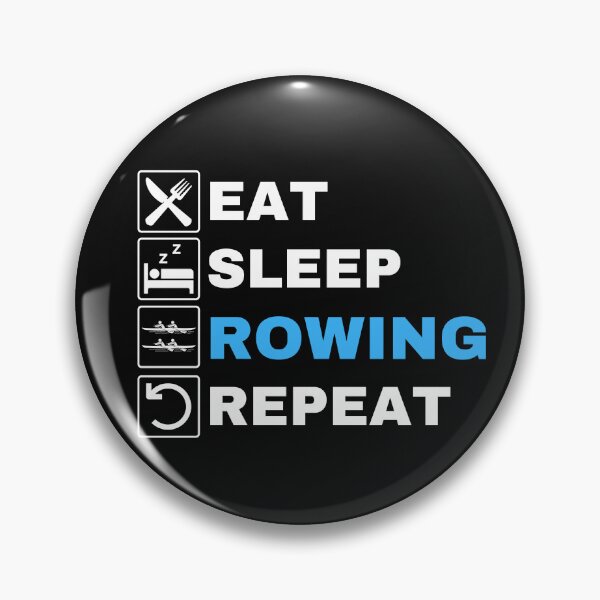 Item preview, Eat Sleep Rowing Repeat, Blue, Erg Rowing Crew, Rowing Oar, Row Crew designed and sold by Cryptohaven.