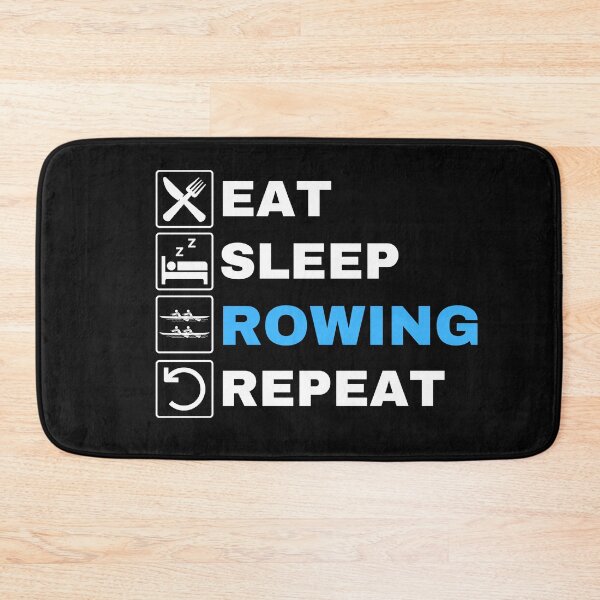 Item preview, Eat Sleep Rowing Repeat, Blue, Erg Rowing Crew, Rowing Oar, Row Crew designed and sold by Cryptohaven.