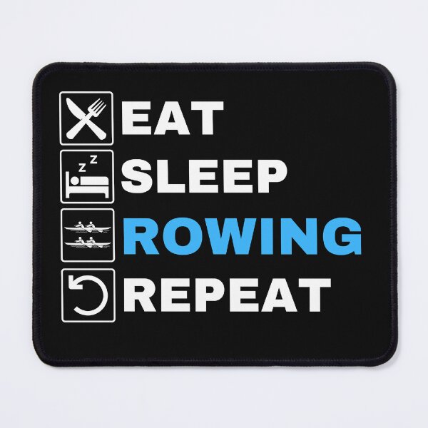 Item preview, Eat Sleep Rowing Repeat, Blue, Erg Rowing Crew, Rowing Oar, Row Crew designed and sold by Cryptohaven.