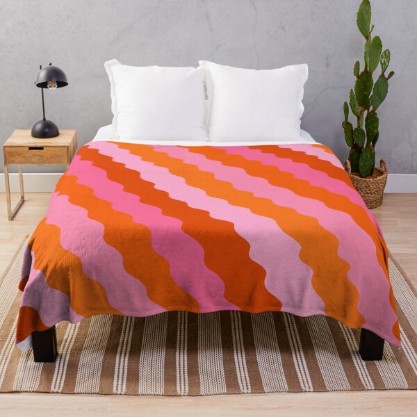 Item preview, Wavy, Orange and Pink, Stripes designed and sold by OneThreeSix.