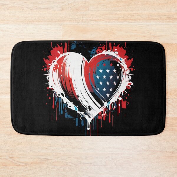 Item preview, USA flag heart designed and sold by Zaolta.