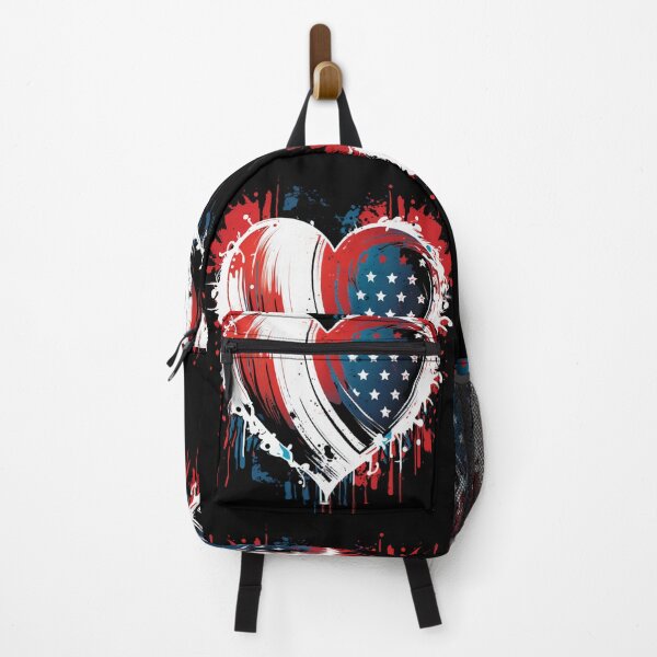 Item preview, USA flag heart designed and sold by Zaolta.