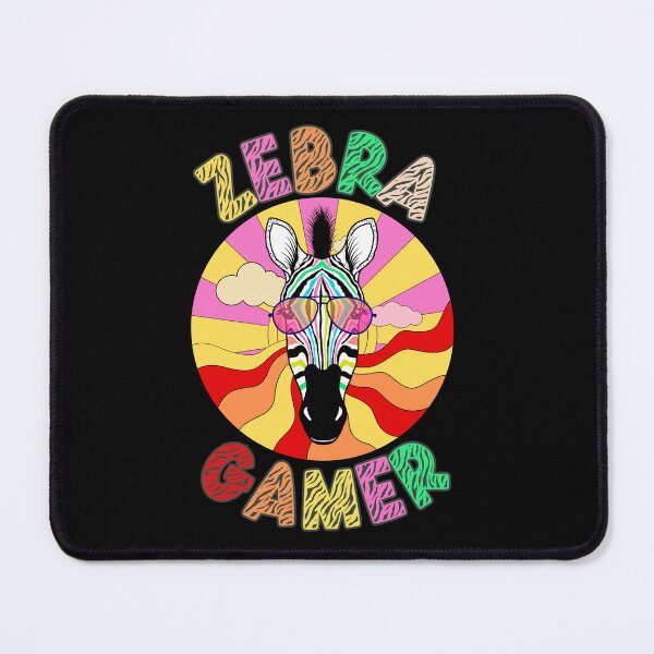 Item preview, Zebra Gamer - Retro Style Design with Cool Sunglasses-Wearing Zebra designed and sold by ElLocoMus.