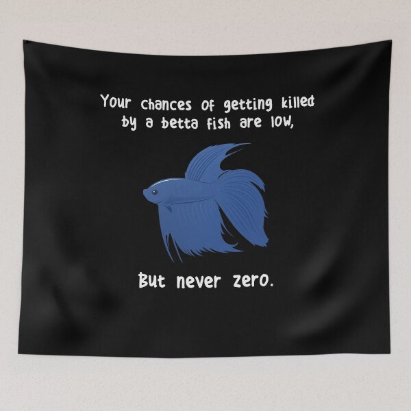 Item preview, Betta Fish Siamese Fighting Fish Never Zero designed and sold by Clara Hollins.