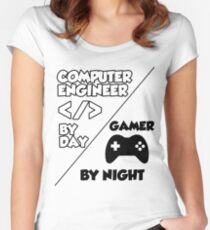 Gamer programmer T shirt Women's Fitted Scoop T-Shirt