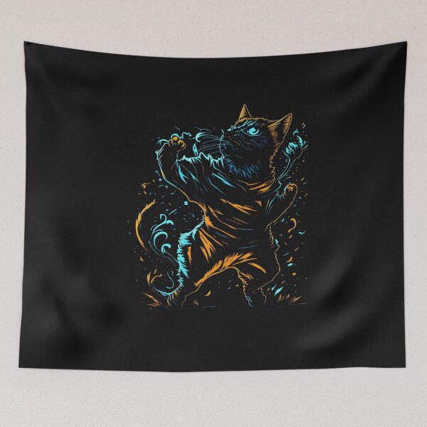 Item preview, Cat Daddy Black Cat Vintage Eighties Style Cat Retro III - Our Funny & Cute Cat Design designed and sold by Chromatic-Art.