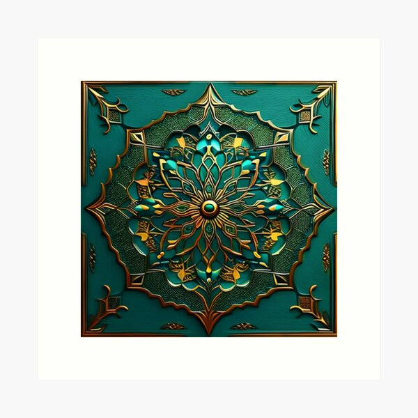 Arabic theme mandala Art Print