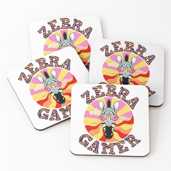 Item preview, Zebra Gamer - Retro Style Design with Cool Sunglasses designed and sold by ElLocoMus.