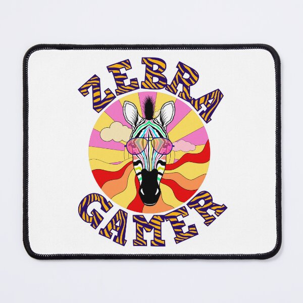 Item preview, Zebra Gamer - Retro Style Design with Cool Sunglasses designed and sold by ElLocoMus.