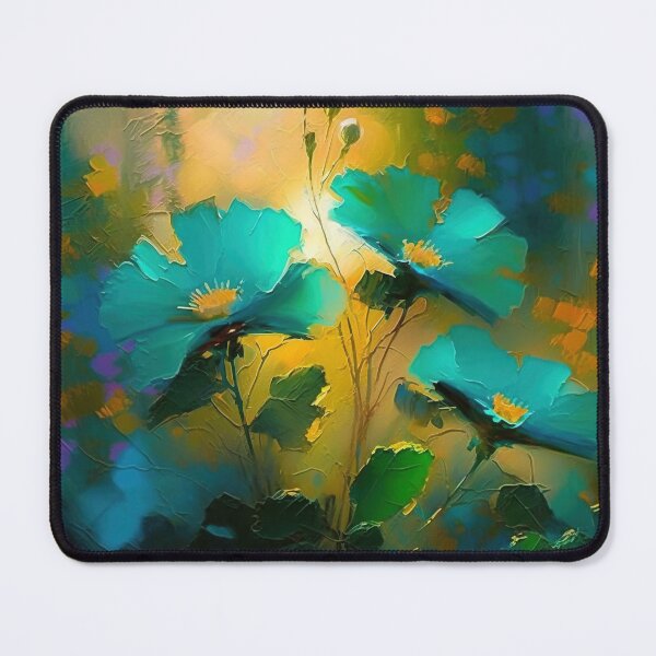 Item preview, Teal Impressionism Floral Style #07 designed and sold by PrintMeOver.