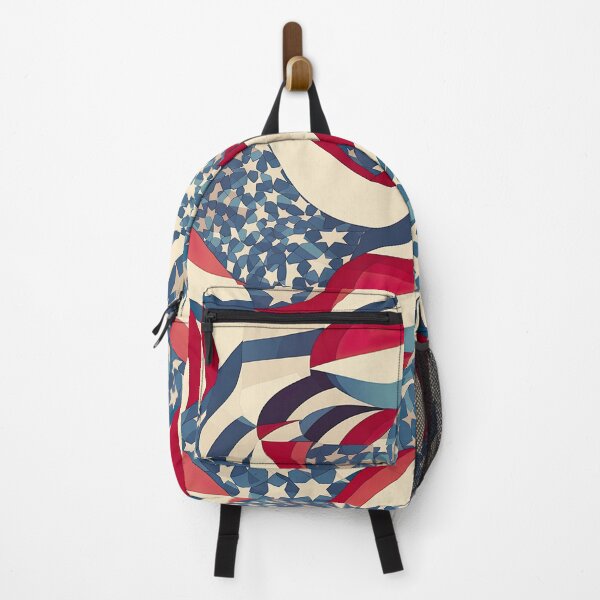 Item preview, American flag fashionable abstract seamless pattern designed and sold by Printellarium.
