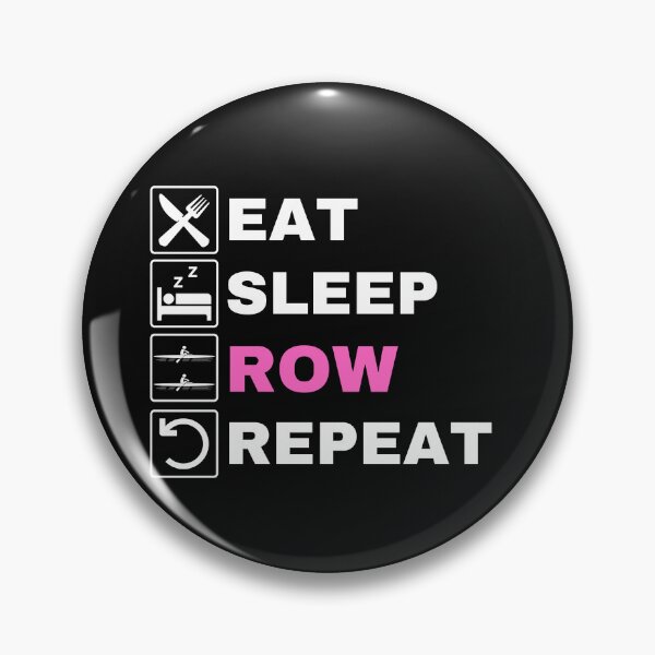 Item preview, Eat Sleep Row Repeat, Pink, Erg Rowing Crew, Rowing Oar, Row Crew designed and sold by Cryptohaven.