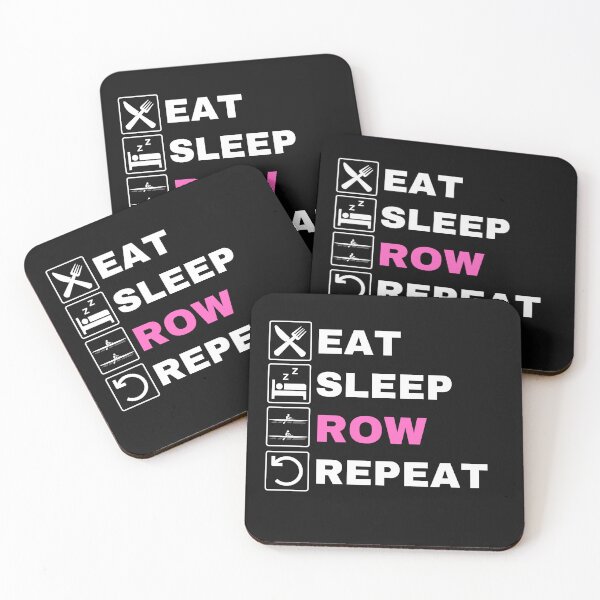 Item preview, Eat Sleep Row Repeat, Pink, Erg Rowing Crew, Rowing Oar, Row Crew designed and sold by Cryptohaven.