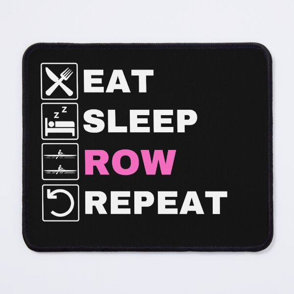 Item preview, Eat Sleep Row Repeat, Pink, Erg Rowing Crew, Rowing Oar, Row Crew designed and sold by Cryptohaven.