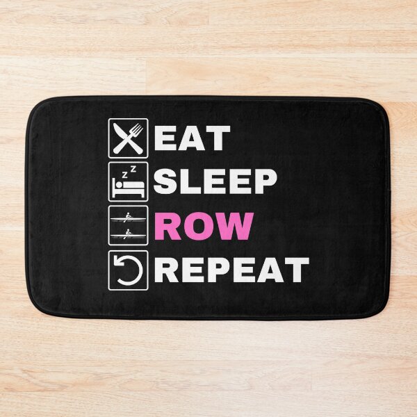 Item preview, Eat Sleep Row Repeat, Pink, Erg Rowing Crew, Rowing Oar, Row Crew designed and sold by Cryptohaven.