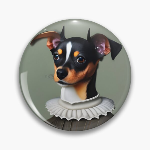 Item preview, Toy terrier in renaissance ruff collar designed and sold by lulu-o-lulu.