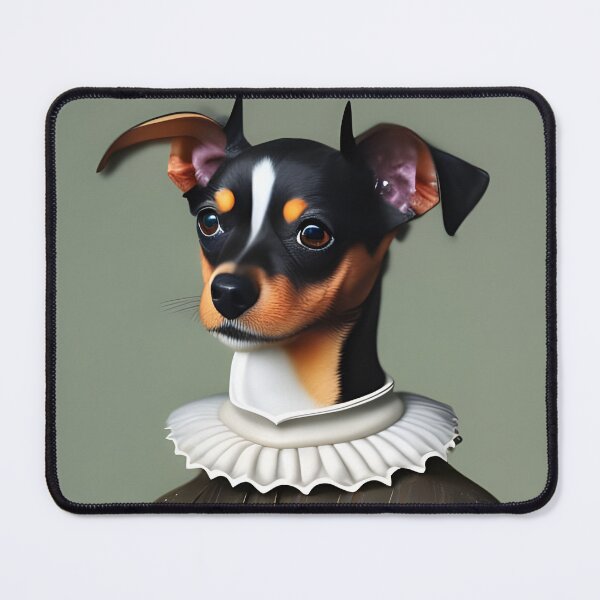 Item preview, Toy terrier in renaissance ruff collar designed and sold by lulu-o-lulu.