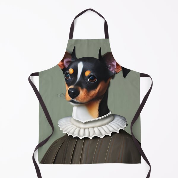Item preview, Toy terrier in renaissance ruff collar designed and sold by lulu-o-lulu.