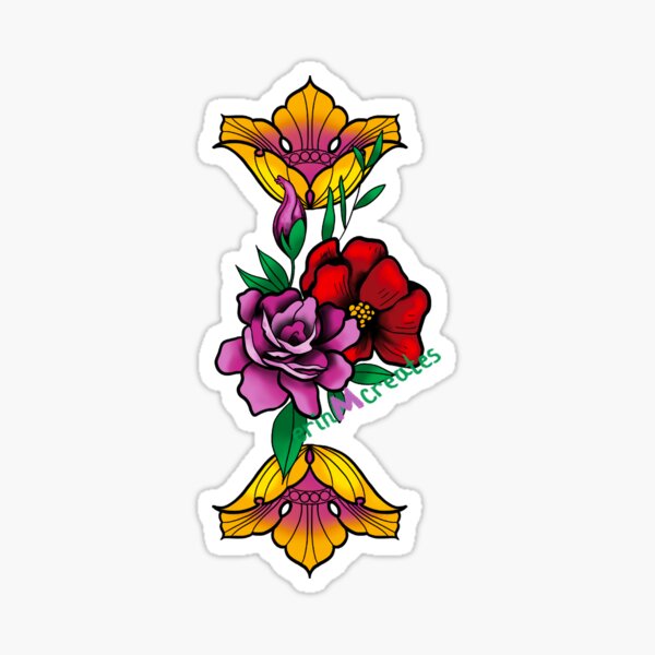 Floral Design Sticker