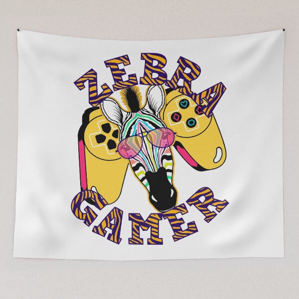 Item preview, Zebra Gamer - Retro Style Design Game controller designed and sold by ElLocoMus.