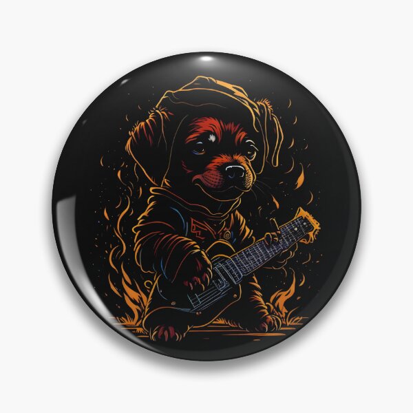 Item preview, Pawsome Pals: Our Furry Friend Playing A Guitar - Our Funny & Cute Dog Design designed and sold by Chromatic-Art.