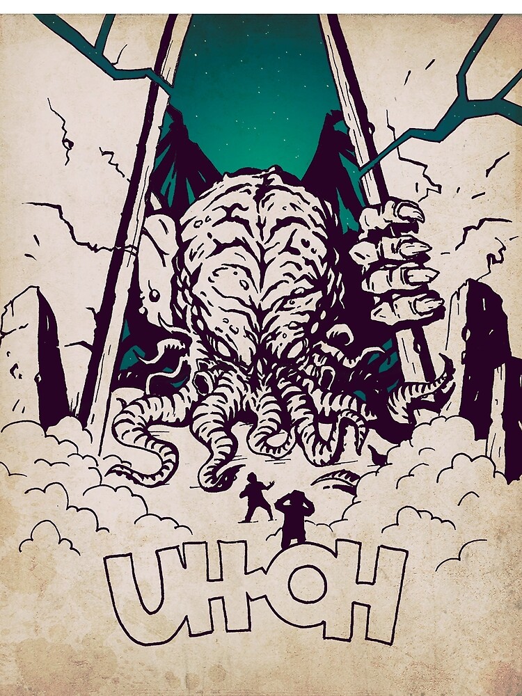 Thumbnail 5 of 5, Graphic T-Shirt, Uh-Oh Cthulhu! designed and sold by HPLHS.