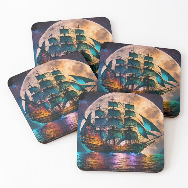 Item preview, Pirate Ship Nighttime Sailing designed and sold by Satorizations.