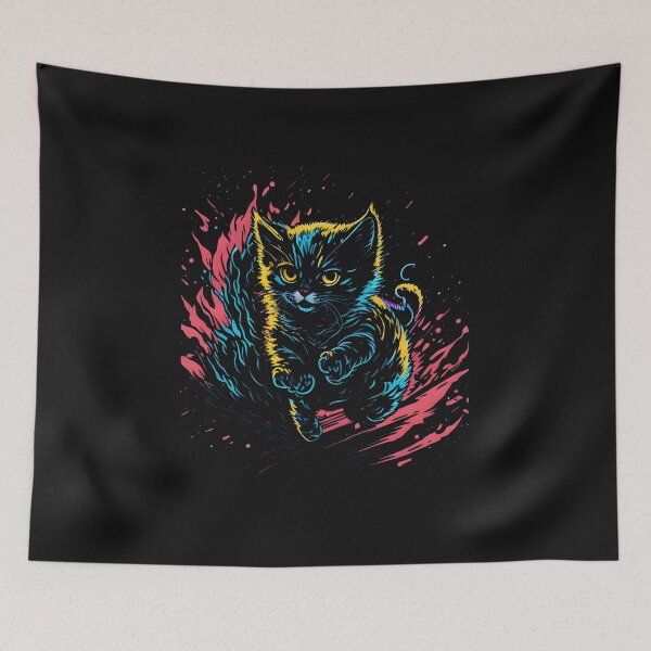 Item preview, Cat Daddy Black Cat Vintage Eighties Style Cat Retro II- Our Funny & Cute Cat Design designed and sold by Chromatic-Art.