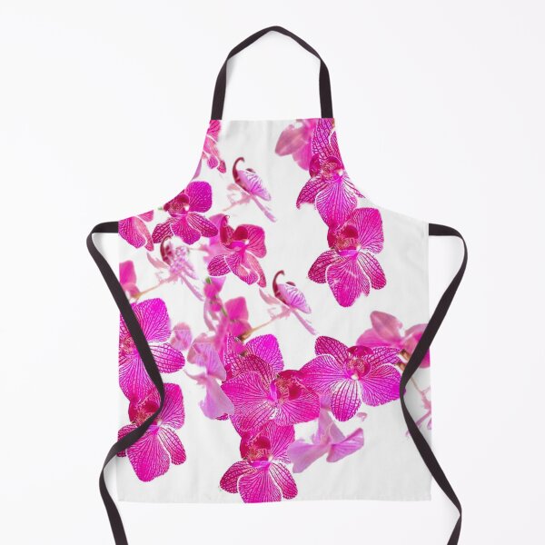 Item preview, FUCHSIA PINK ORCHIDS PATTERNS WHITE ART  designed and sold by sharlesart.