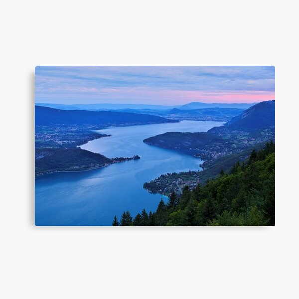 Dawn time on Annecy lake Canvas Print