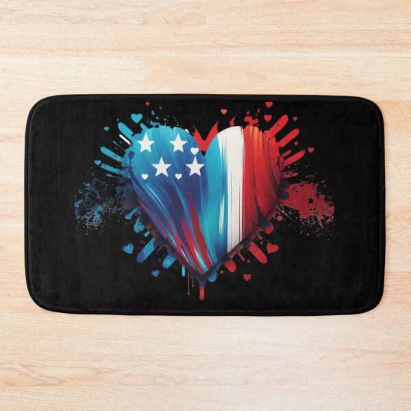 Item preview, USA flag heart designed and sold by Zaolta.