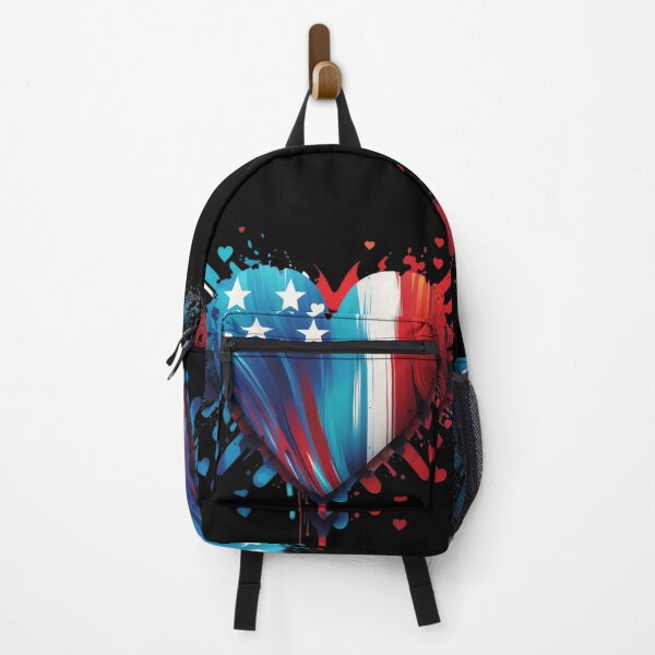 Item preview, USA flag heart designed and sold by Zaolta.