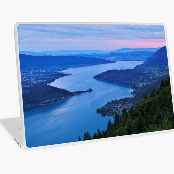 Dawn time on Annecy lake Laptop Skin