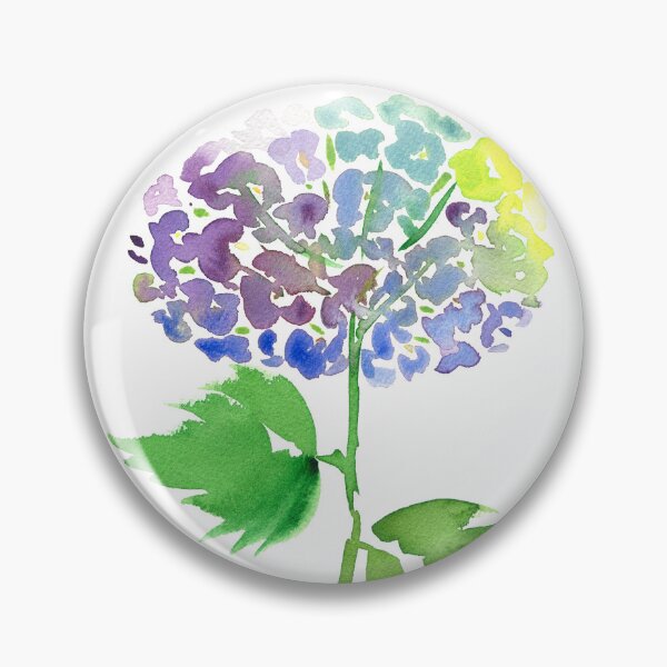 Item preview, Hydrangea - Watercolor Blue Garden Flower designed and sold by PinkBathtubArt.