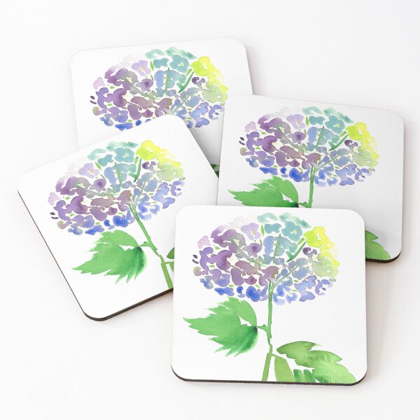 Item preview, Hydrangea - Watercolor Blue Garden Flower designed and sold by PinkBathtubArt.