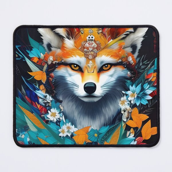 Item preview, Fox maximalist abstract art designed and sold by lulu-o-lulu.