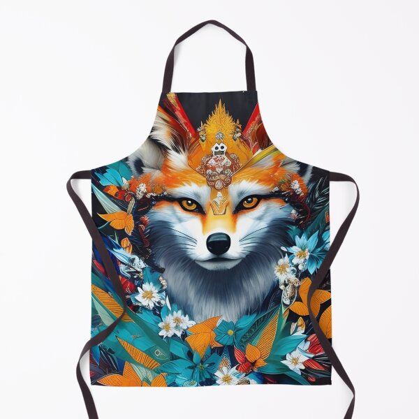 Item preview, Fox maximalist abstract art designed and sold by lulu-o-lulu.