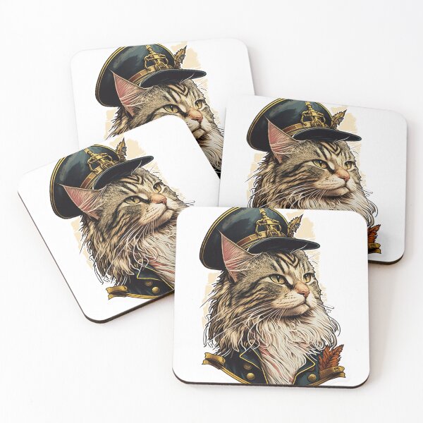 Item preview, Maine Coon Cats - Captain Coon's cats v2.0! designed and sold by adredn86.