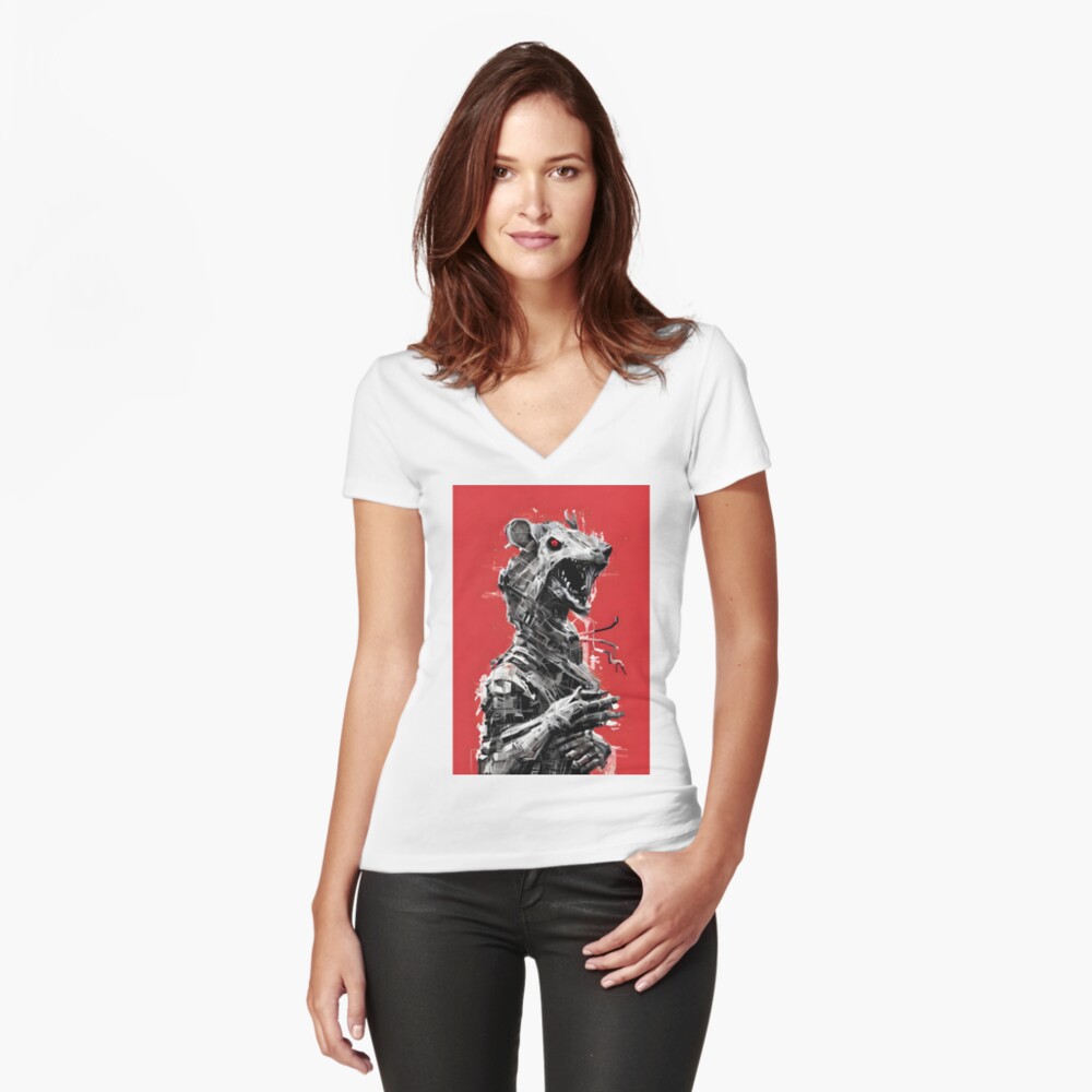 Item preview, Fitted V-Neck T-Shirt designed and sold by StudioDestruct.