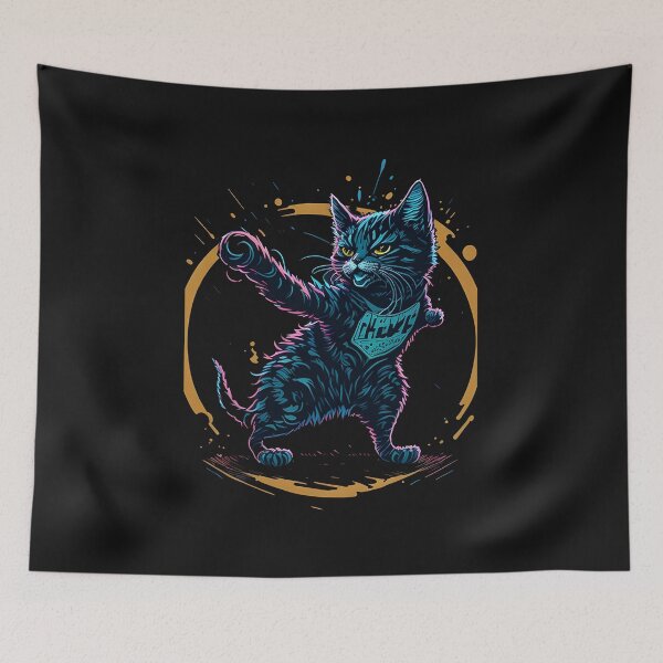 Item preview, Cat Daddy Black Cat Vintage Eighties Style Cat Retro I- Our Funny & Cute Cat Design designed and sold by Chromatic-Art.