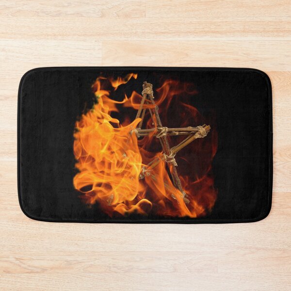 Item preview, pentagram of branches in burning flames designed and sold by krispald.