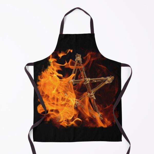 Item preview, pentagram of branches in burning flames designed and sold by krispald.